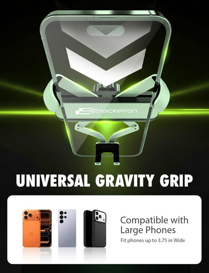 Autogrip Low-Profile Dash Mount- Phone Mount for Car with Temperbond Suction, One-Handed Operation Universal Cell Phone Holder Car Dashboard, Clear View Design