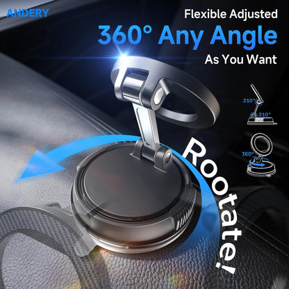 Car Phone Holder for Magsafe [78+LBS Strongest Suction & 2400Gf Magnetic] 360° Adjustable Car Phone Mount, Phone Holders for Your Car for Iphone 17-12 Pro Max plus Air, Carbon Fiber