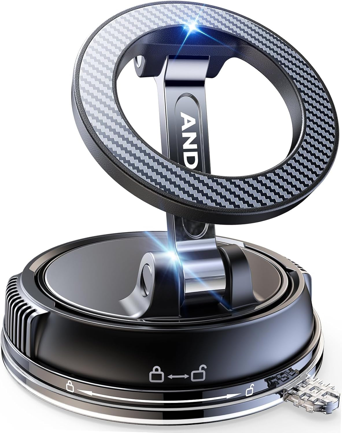 Car Phone Holder for Magsafe [78+LBS Strongest Suction & 2400Gf Magnetic] 360° Adjustable Car Phone Mount, Phone Holders for Your Car for Iphone 17-12 Pro Max plus Air, Carbon Fiber